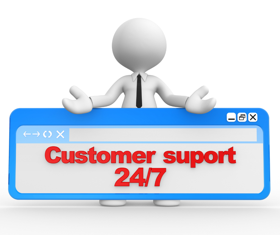 24/7 customer service from the chatbot.