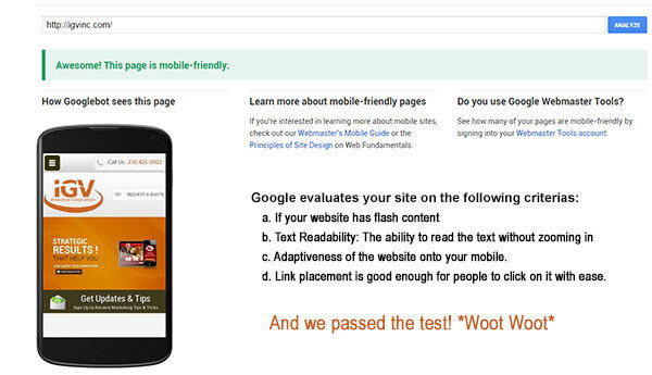 Google Mobile-Friendly Test